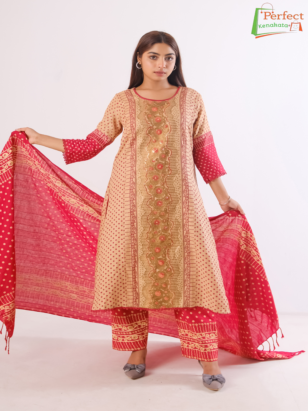 প্রিমিয়াম চিনিগুড়া থ্রি-পিস কোড : P0191